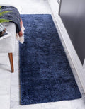 Unique Loom Solo Collection Area Rug - Calabasas (2' 2" x 13' 1" Runner, Navy Blue)