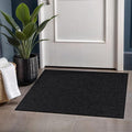 Beverly Rug Easy Jute Entry Rug 2x3 Solid Washable Durable Outdoor Indoor Area Rugs for Living Dining Room Patio Office Stain Resistant Non Shedding Casual Indoor Outside Carpet 2 x 3 Dark Gray