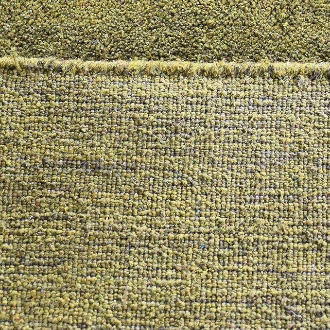 Hand Knotted Loom Wool ECO-Friendly Area Rugs - 2'6''x10', Runner, Purple Color, Solid Plain Design, High Pile Handmade Anti Skid Area Rugs for Living Room, Bed Room (L00111)