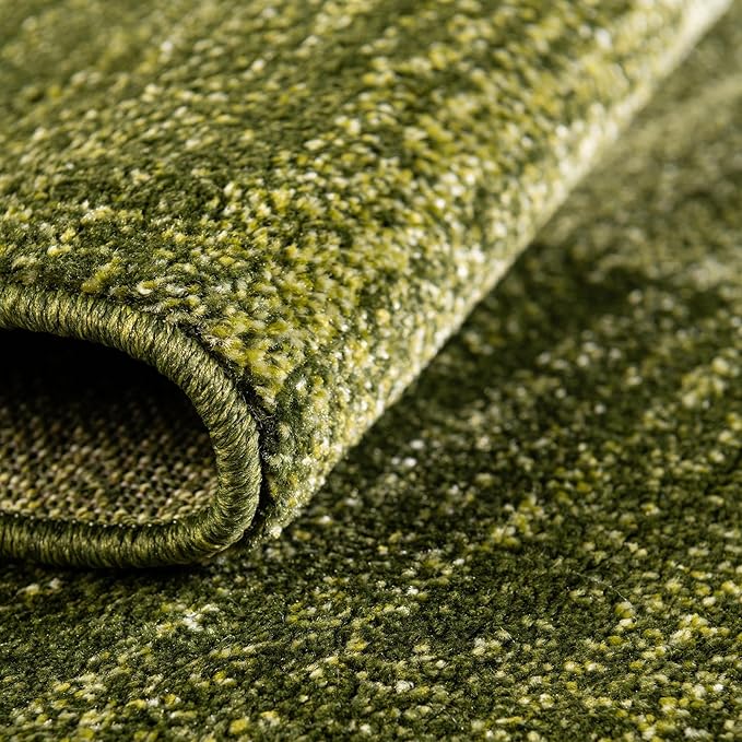 Rugs.com Angelica Collection Rug – 10 Ft Runner Light Green Medium Rug Perfect for Hallways, Entryways
