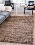 Unique Loom Solid Shag Collection Area Rug (2' 2" x 3' 1" Rectangle, Sandy Brown)