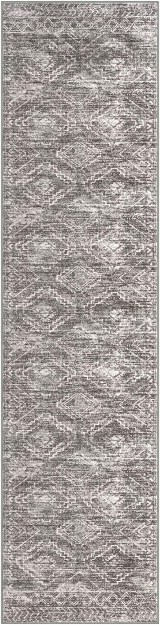 KILOCOCO Hallway Runner Rug 2'x8' Runners for Hallways Washable Runner Rug Non Slip Laundry Room Rug Low-Pile Rug Runner for Bedroom Kitchen Living Room Boho Rug, Taupe