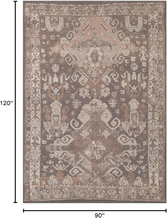 LUXE WEAVERS Moroccan Floral Beige 8x10 Area Rug for Living Room