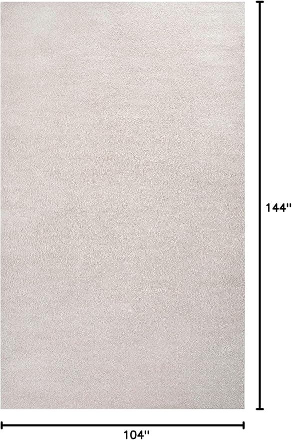 JONATHAN Y Haze Solid Low-Pile Ivory Indoor Area Rug 9x12, Coastal,Bohemian,Minimalist,Classic, Easy-Cleaning for Living Room,Bedroom,Kitchen,Pet Friendly,Non-Shedding (SEU100D-9)