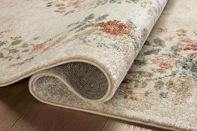 Loloi Rifle Paper Co. Laurel Collection LAU-01 Cream 2'-8" x 10' Runner Rug