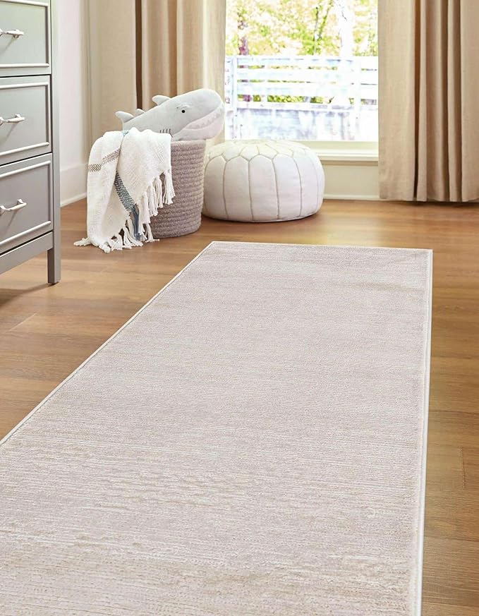 Unique Loom Finsbury Collection Area Rug - Kate (2' 7" x 12' 2" Runner, Ivory/ Beige)