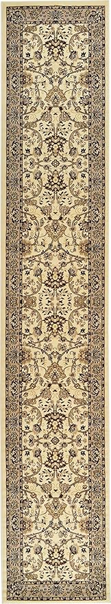 Unique Loom Sialk Hill Collection Area Rug - Washington (2' 11" x 16' 5" Runner Ivory/Black)
