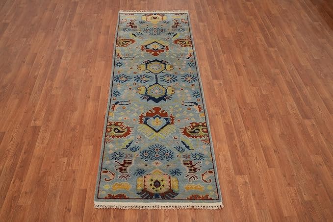 Transitional Collection 7' 10'' X 2' 9'' Runner Rug Rug, All-Over 100% Wool Carpet for Home Décor, Foyer and Hallway