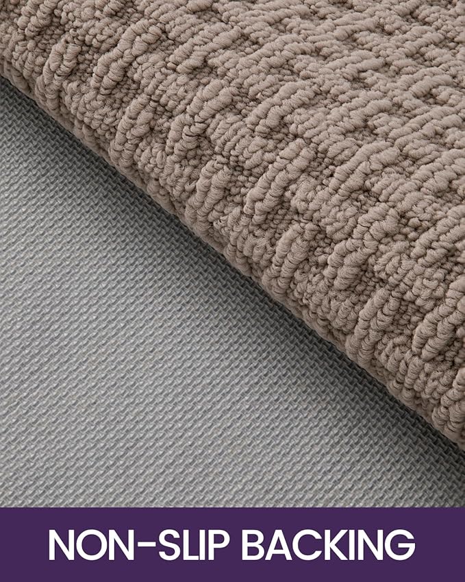 DEXI Front Entryway Door Mat Non Slip 48x72, Large Double Entry Way Mats Inside Entrance Low Profile, Welcome Doormat Dirt Trapper for Garage House Floor Home Porter Hall Backdoor Area, Light Taupe