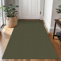 Braided Area Rug 3x5 Ft Washable Rugs for Entryway Throw Rugs with Rubber Backing Boho Door Mat Indoor Entrance Cotton Kitchen Mats Woven Front Door Carpet for Foyer Living Room, Dark Green