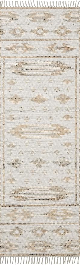 Loloi Angela Rose Rivers Collection RIV-04 Natural/Ivory 2'-6" x 7'-6" Reversible Runner Rug