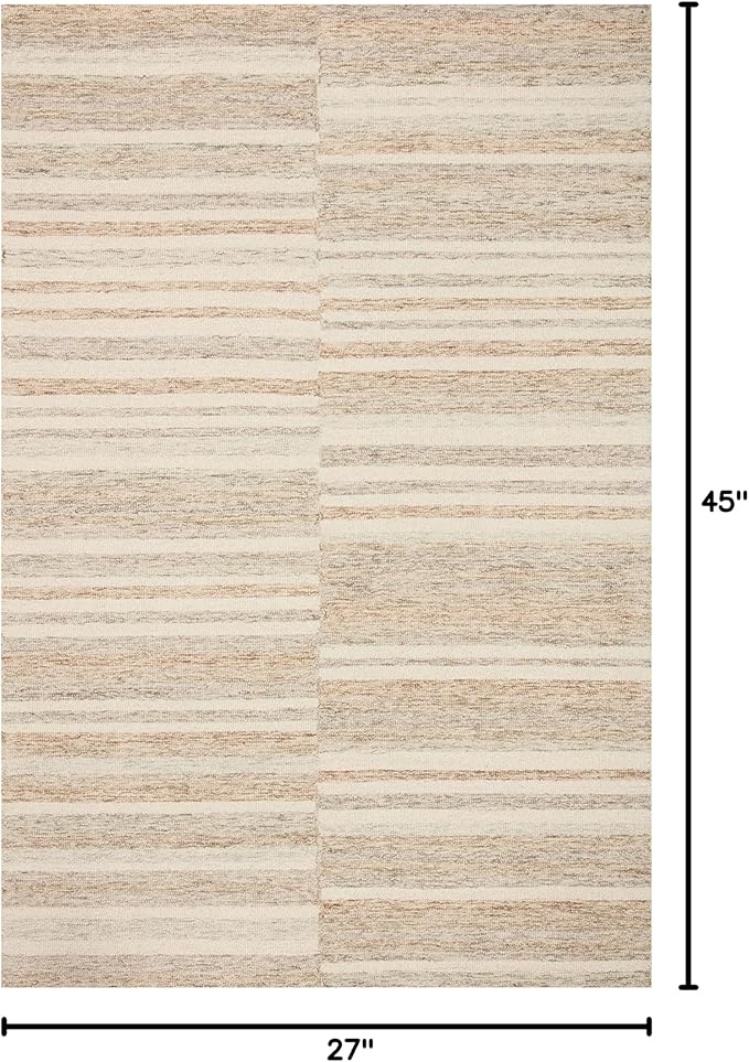 Loloi Chris Loves Julia Chris Collection CHR-03 Ivory/Clay 2'-3'' x 3'-9'', .50" Pile Height, Accent Rug
