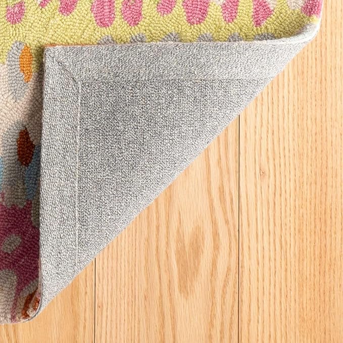 Dash and Albert Paint Chip Wool Area Rug - 4' x 6' Confetti Graphic Hand Micro Hooked Accent Rug - Durable, High Traffic Areas Hallway, Living Room, Stairs