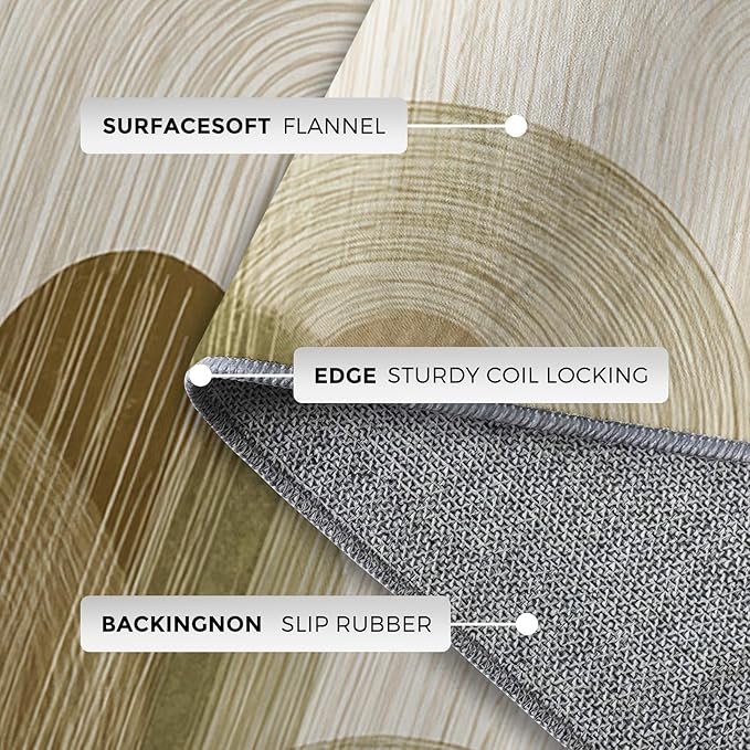 Abstract Geometry Rugs for Home Decor, 4x5 ft, Minimalist Geo Arched Area Rugs for Living Room, Soft Non Slip Washable Mid Century Modern Carpet Bedroom Decorations Dt-Ghf-19