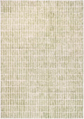 Hand-Tufted 100% Wool Area Rug – Unique Modern Geometric Grid Pattern, Soft Plush Textured Carpet for Living Room, Bedroom, Dining Room & Entryway (Light Green, 6' x 8')