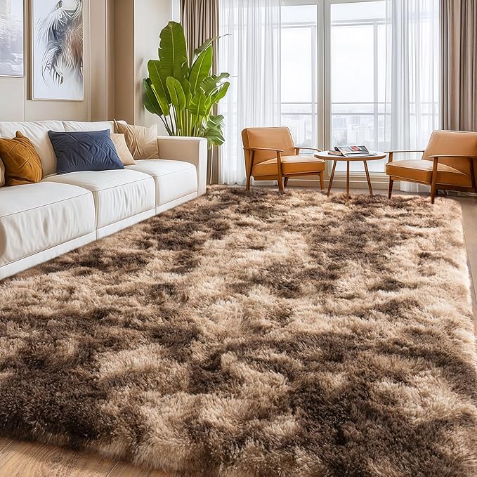 Fluffy Rug for Living Room, Furry Carpet for Teen, Shaggy Carpet for Nursery Room, Hot Pink Fuzzy Plush Rug for Dorm, Shag Rug 9x12 Feet
