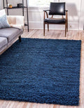 Unique Loom Solid Shag Collection Area Rug (2' 2" x 3' 1" Rectangle, Sapphire Blue/ Navy Blue)