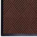WaterHog Diamond | Commercial-Grade Entrance Mat with Rubber Border – Indoor/Outdoor, Quick Drying, Stain Resistant Door Mat (Dark Brown, 4' x 6')