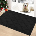Timo Indoor Doormat, 20"x32", Absorbent Rubber Backed Non Slip Door Mat, Machine Washable, Black