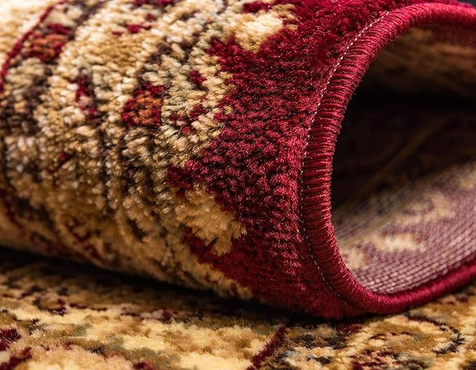 Unique Loom Voyage Collection Traditional Oriental Classic Intricate Design Area Rug (10' 0 x 14' 0 Rectangular, Red/Gold)