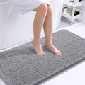 OLANLY Bathroom Rugs 44x24, Extra Soft Absorbent Chenille Bath Rugs, Rubber Backing Quick Dry, Machine Washable Bath Mats for Bathroom Floor, Tub and Shower, Home Decor Accessories, Grey