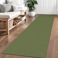 Braided Runner Rug 2x6 Ft Washable Runners for Hallways Non Slip Rubber Backed Kitchen Runners Cotton Entryway Runner Indoor, Woven Floor Carpet for Hall Kitchen Bedroom, Green