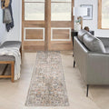 Nourison Home Astra Machine Washable Silver Taupe 2' x 6' Area Rug - Easy Clean, Non Shedding, Bed Room, Living Room, Dining Room, Kitchen (6' Runner)