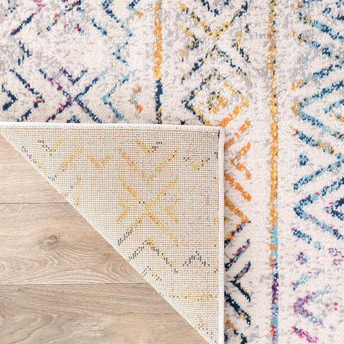 Rugshop Geometric Boho Perfect for high Traffic Areas of Your Living Room,Bedroom,Home Office,Kitchen Runner Rug 2' x 7' Multi