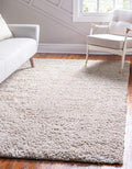 Unique Loom Davos Shag Collection Area Rug - Solid (2' 2" x 3' 1" Rectangle, Linen)