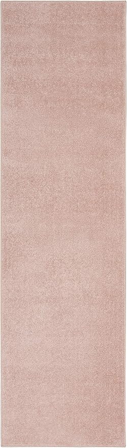 Nourison Home Nourison Essentials Pink 2'2" x 7'6" Area Rug - Easy Clean, Non Shedding, Bed Room, Living Room, Dining Room, Kitchen (8' Runner)