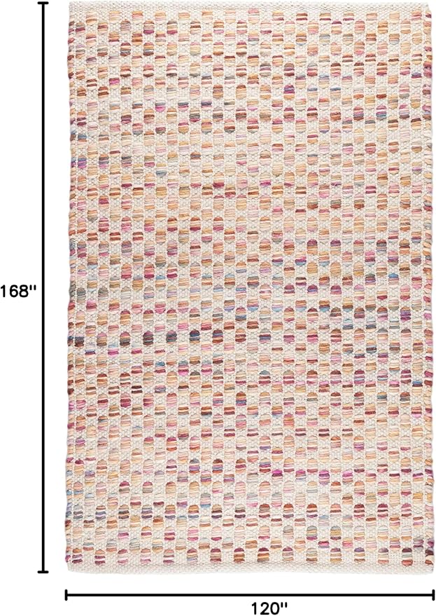 Dash and Albert Torrey Wool Area Rug - 9.5 X 13.5 Multicolor Geomatric Handwoven Accent Rug - Durable, Low Pile, Guest Room, Home Office, Dining Room - Premium Luxury Hotel Quality Soft Breathable