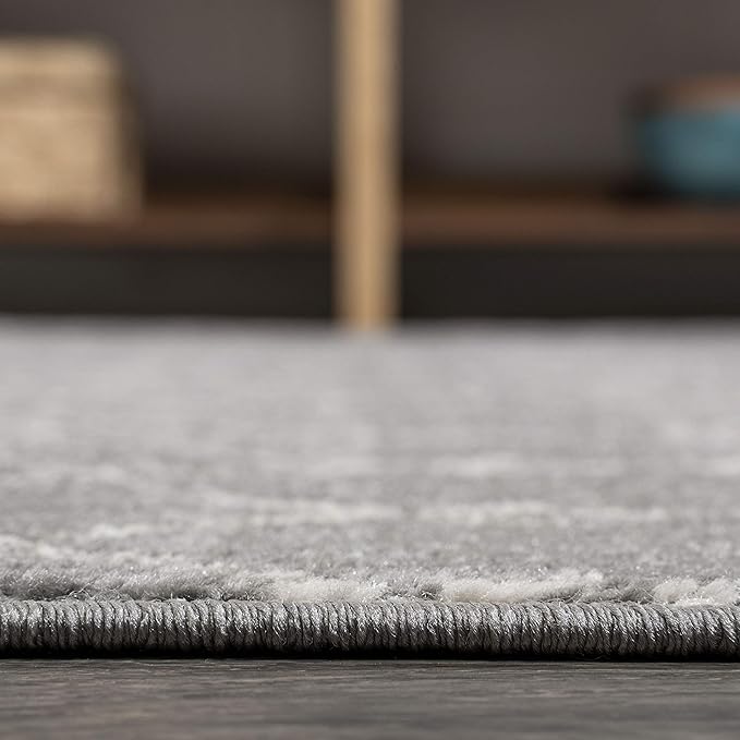 JONATHAN Y Boho Vintage Diamond Gray/Ivory Square Area Rug 3X3 ft, Moroccan Hype for Living Room, Bedroom, Kitchen, Office, Easy-Cleaning, High Traffic, Pet-Friendly, Non-Shedding (MOH101C-3SQ)