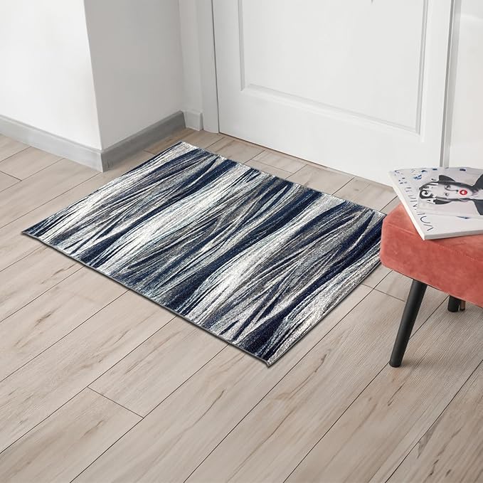 Keen Home Design Area Rugs - 2x3 Non-Shedding, Abstract Rugs for Kitchen, Living Room, Bedroom, Dining Room, Entryway - Size: 2' x 3', Multi