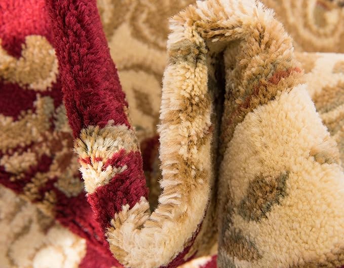Rugs.com Chateau Collection Rug – 3' x 19' 8 Runner Red Medium Rug Perfect for Hallways, Entryways