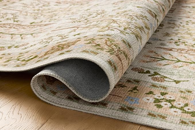 Loloi Rifle Paper Co. Canopy Collection CNP-01 Cream 3'-9" x 5'-9" Accent Rug