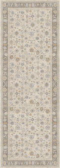 Kuden 2'6"x7' Runner Rug, Machine Washable Area Rug with Non-Slip Backing, Vintage Style, Soft, Easy Clean, Low Pile Rug for Hallway, Entryway, Kitchen, Bedroom