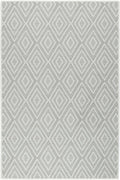Dash and Albert Diamond Machine Washable Area Rug - 2' x 3' Platinum/White - Diamond Accent Rug - Anti-Slip Backing, Lightweight, Machine Washable, High Traffic Areas Kitchen, Mudroom, Laundry Room