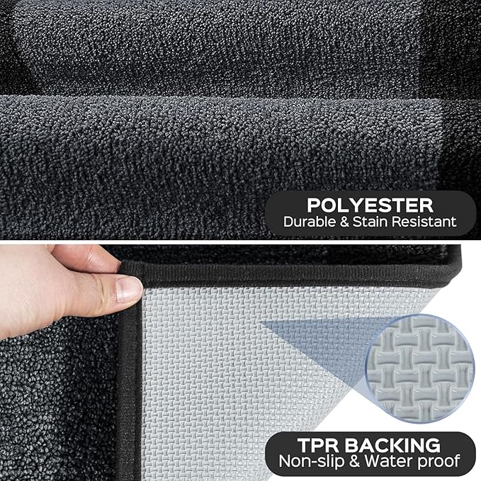 Machine Washable Kitchen Rug 24" x 96", Non Slip Kitchen Mat for Floor, Absorbent Entrance Runner Rug for Bedroom, Hallway, Bathroom, Door (Roll Packing)