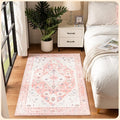 Istana 3x5 Area Rug - Pink Modern Rugs for Living Room 3x5 - Foldable Rugs for Bedroom/Living Room Rug - Stain Resistant Washable Rug - Eco-Friendly Small Area Rugs