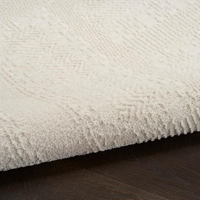 Nourison Nordic Ivory 8' x 10' Scandinavian Area Rug - Easy Clean, Non Shedding, Bed Room, Living Room, Dining Room, Kitchen (8' x 10')
