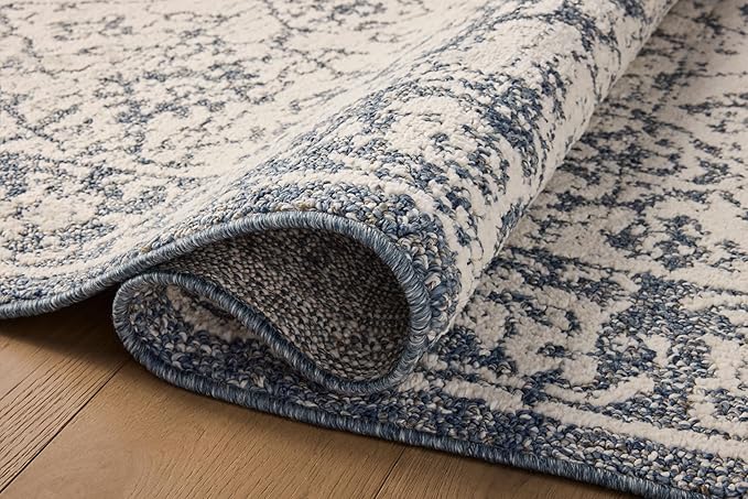 Loloi Magnolia Home by Joanna Gaines Gigi Collection GIG-02 Ivory/Blue 9'-2" x 13' Area Rug