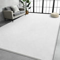 Large Area Rugs for Living Room Bedroom, 7x10 Feet White Rug, Minimalist Modern Shag Rug, Soft Thick Comfy Memory Foam Indoor Carpet, Non-Slip Washable Rug for Boys Girls Dorm Nursery Room Home Decor