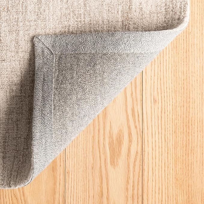 Dash and Albert Crosshatch Wool Area Rug - 2' x 3' Ivory Solid Hand Micro Hooked Accent Rug - Durable, High Traffic Areas Bedroom, Hallway, Stairs - Premium Luxury Hotel Quality Soft Breathable