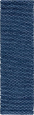 SAFAVIEH Natura Collection Runner Rug - 2'3" x 8', Navy & Blue, Handmade Wool Blend, Textured Design, Ideal for Hallway, Bedroom, Foyer (NAT620M)