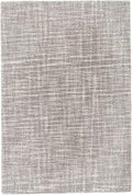 Dash and Albert Crosshatch Wool Area Rug - 3' x 5' Dove Grey Solid Hand Micro Hooked Accent Rug - Durable, High Traffic Areas Bedroom, Hallway, Stairs