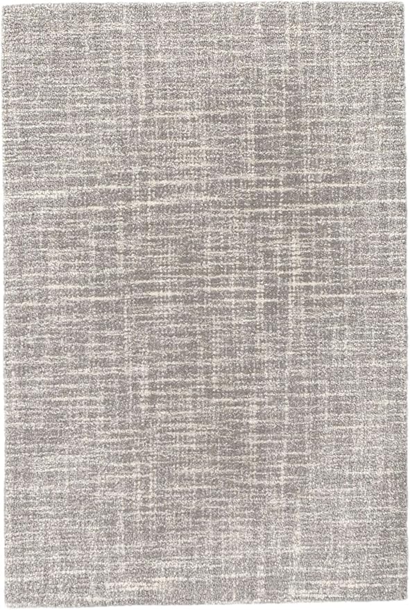 Dash and Albert Crosshatch Wool Area Rug - 2.5' x 8' Runner Dove Grey Solid Hand Micro Hooked Accent Rug - Durable, High Traffic Areas Bedroom, Hallway, Stairs