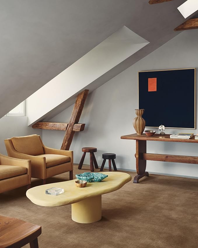 Hand-Tufted Wool Square Area Rug – Soft Premium Wool Carpet for Living Room, Bedroom & Home Décor – 14X14 ft| Chestnut – Durable, Non-Slip Backing, Handcrafted Rug