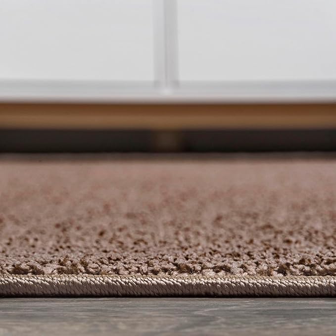 JONATHAN Y Haze Solid Low-Pile Brown Indoor Area Rug 8x10, Coastal,Bohemian,Minimalist,Classic, Easy-Cleaning for Living Room,Bedroom,Kitchen,Pet Friendly,Non-Shedding (SEU100J-8)