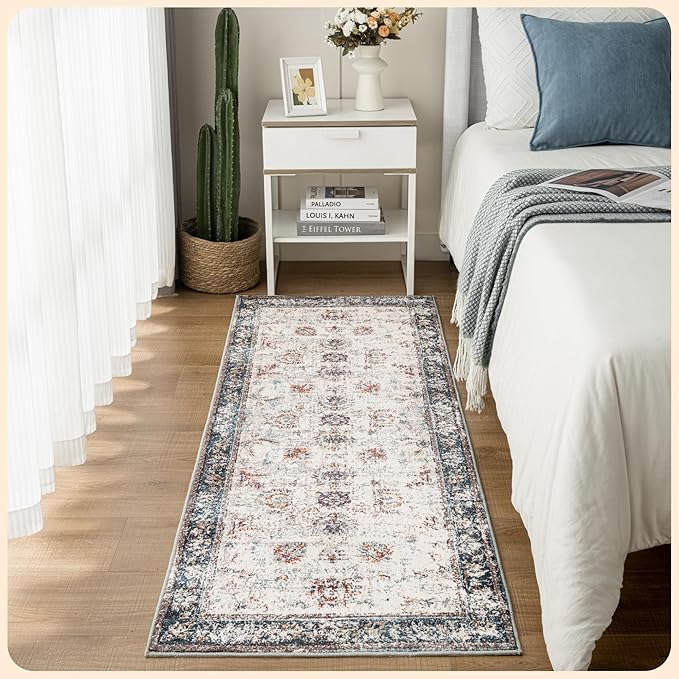 Istana Hallway Runner Rug 2x8 – Multi Colors Entryway Rug -Silk's Soft Touch Runners for Hallways - Stylish Kitchen Runner Rug Non Slip