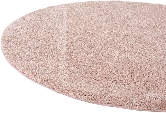 Unique Loom Solo Collection Area Rug - Calabasas (6' 1" Round, Pink)
